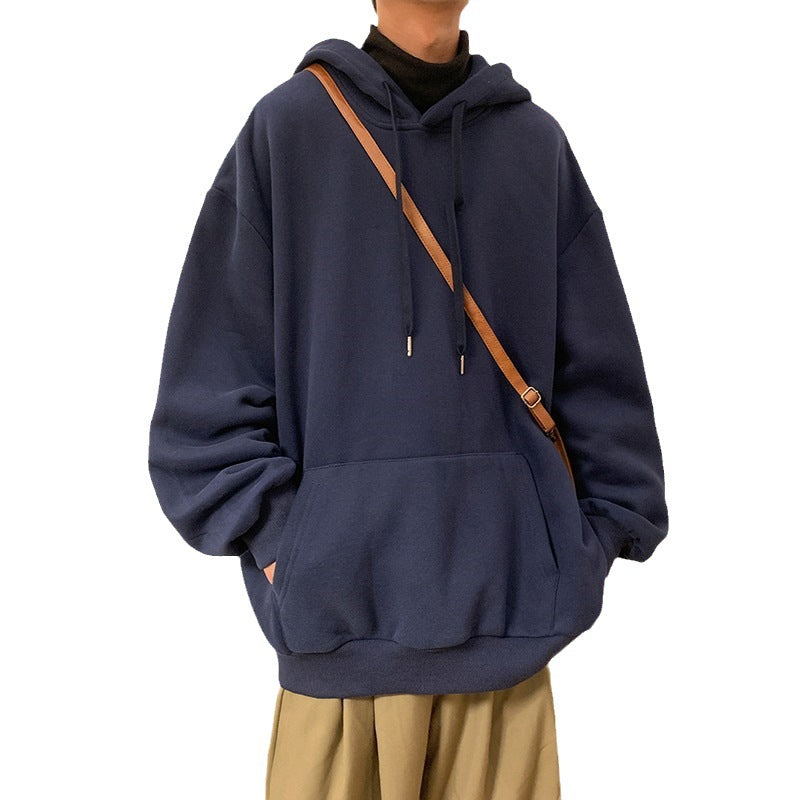 Men's Fashionable Solid Color Hooded Sweater