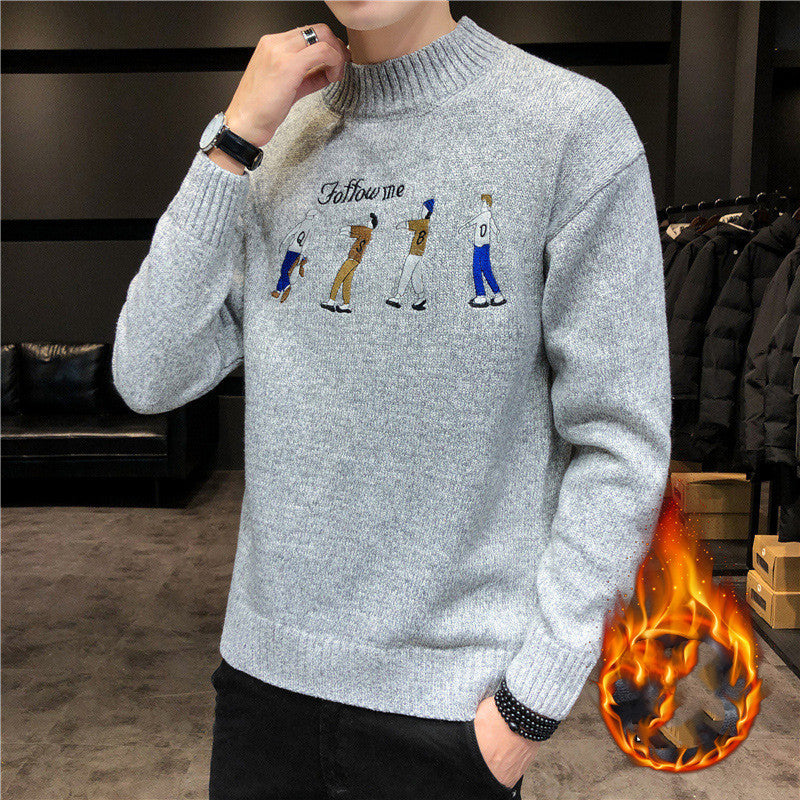 Loose Casual Round Neck Youth Winter Sweater Bottoming Shirt