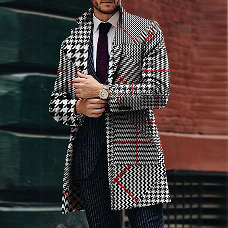 Printed coat for men