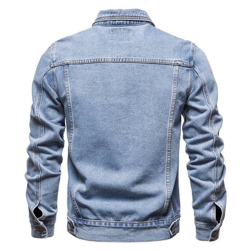 Casual Slim Denim Jacket Men