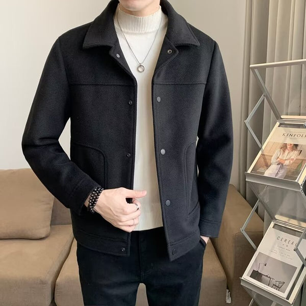 Men's Casual Short Woolen Coat