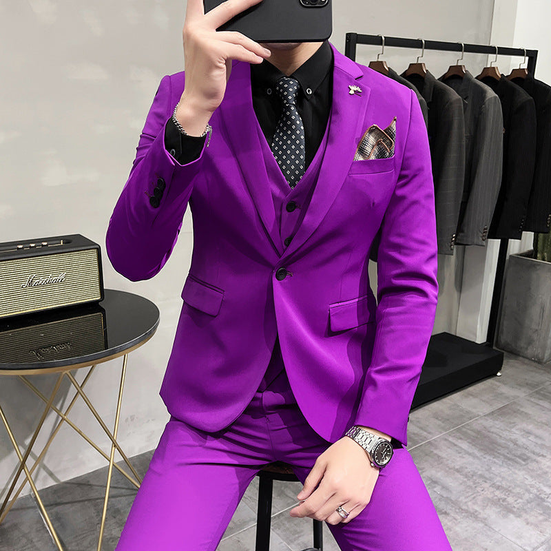 Men's Three-piece One Button Suit