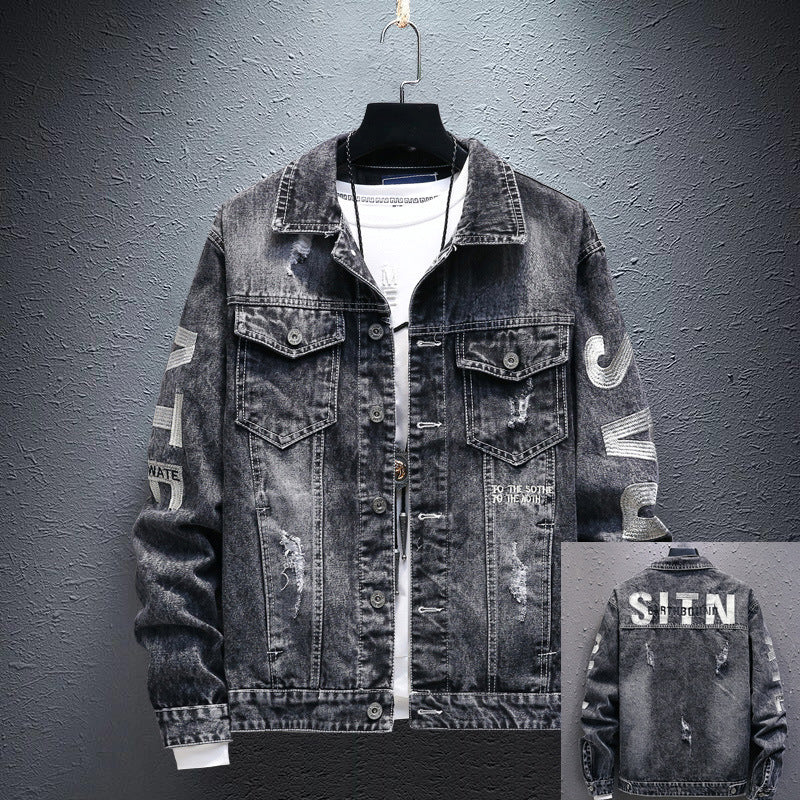 Velvet Padded denim Jacket men