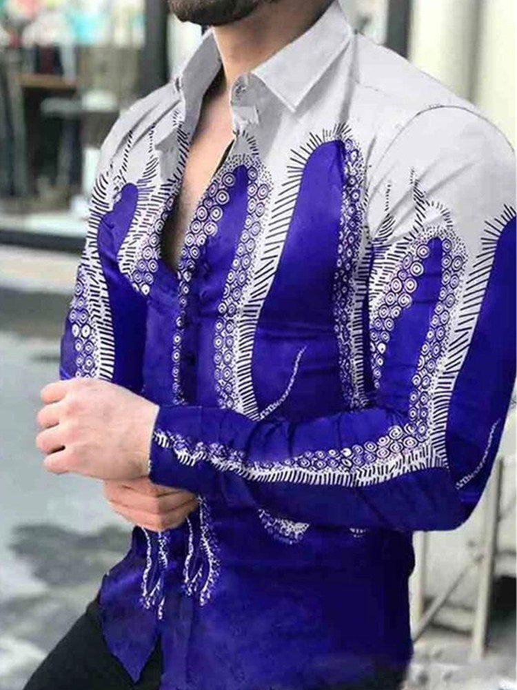 Men's Printed Long Sleeve Shirt