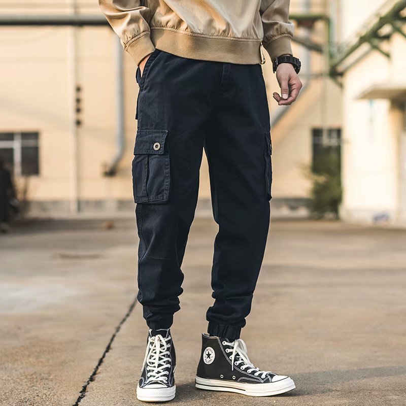 Men's American-style Retro Casual Loose Cropped Pants