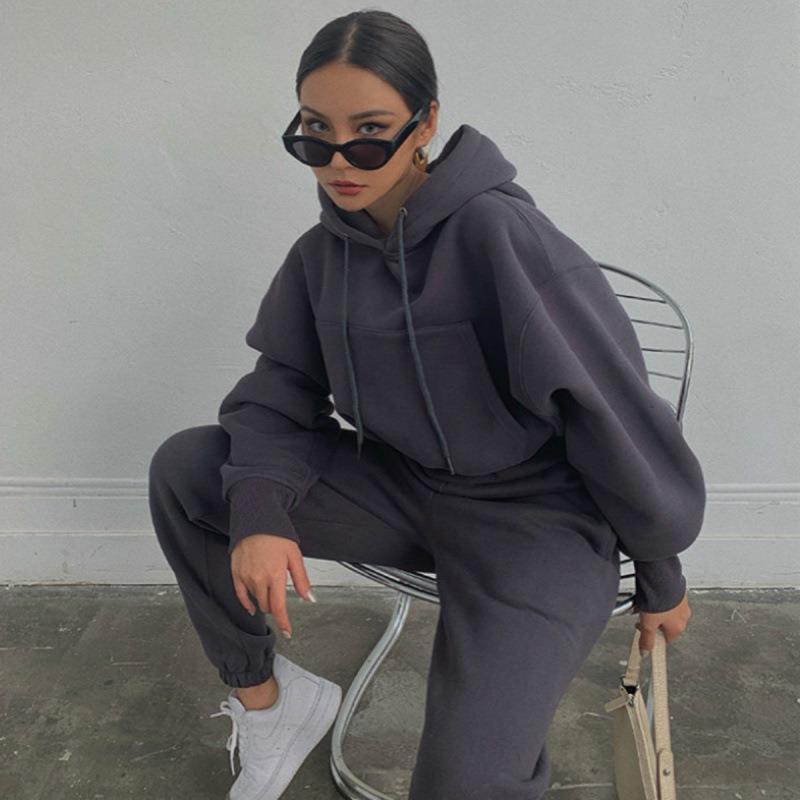 Autumn And Winter Women's Casual Hoodie Sports trackSuit