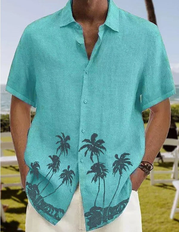 Men's Summer Beach Casual Short Sleeve shirt