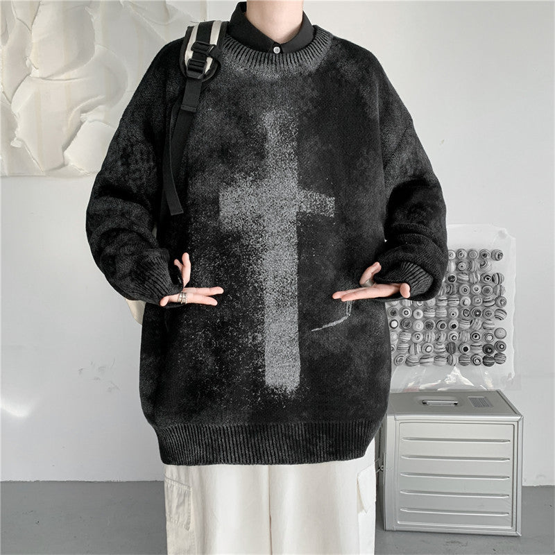 Men's Round Neck Fashion Lazy Style High-quality Sweater