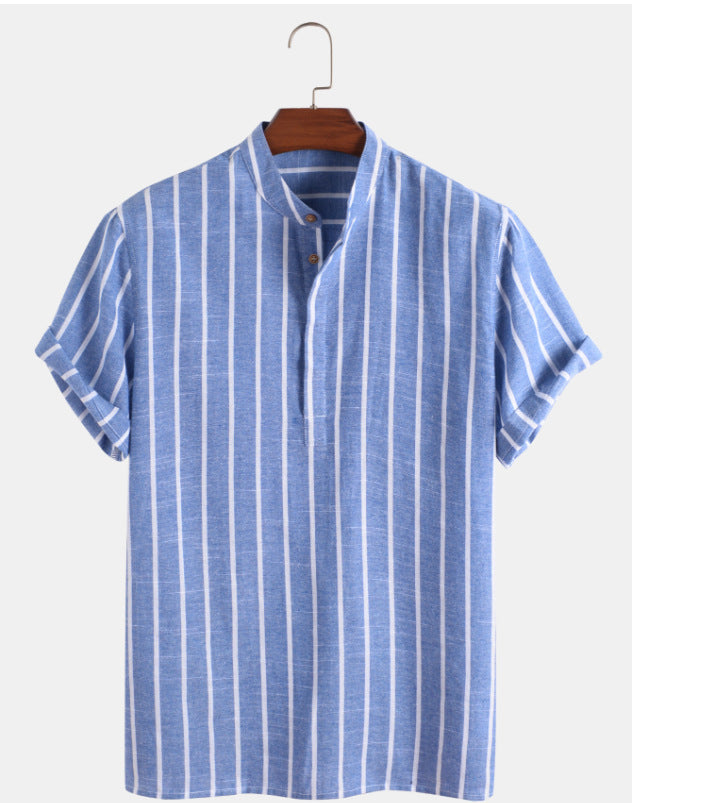 Striped Linen Men's Shirt