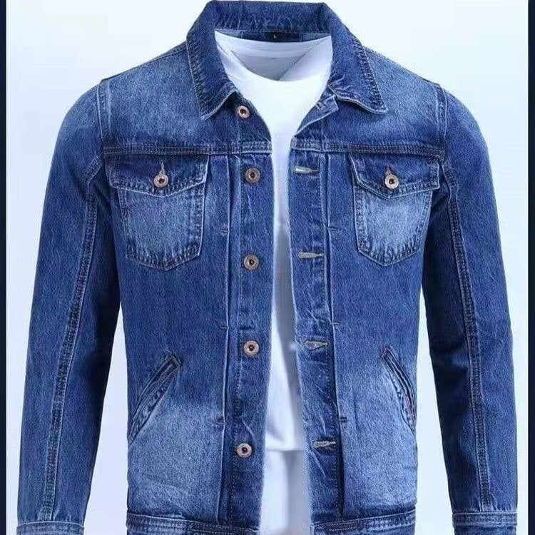 Slim fit denim jacket men