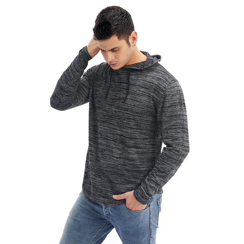 Autumn & Spring Pullover Elastic Hooded Men Sweatshirt