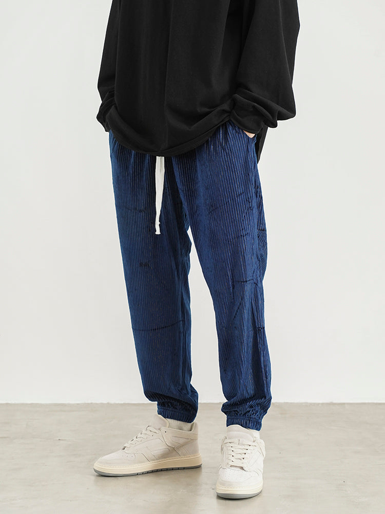 Retro Ice Velvet Loose-fitting Sweatpants Men