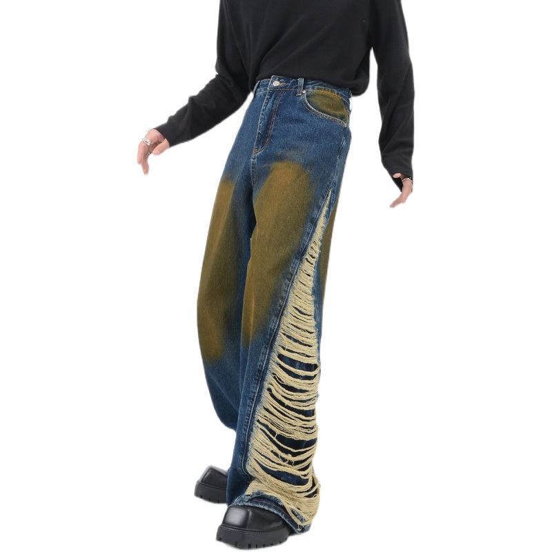 Men's Loose Fashionable Tassels Jeans