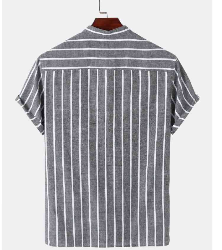 Striped Linen Men's Shirt