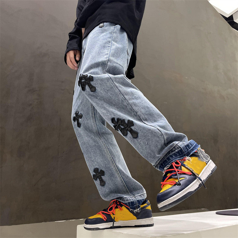 Men's Cross Design Jeans