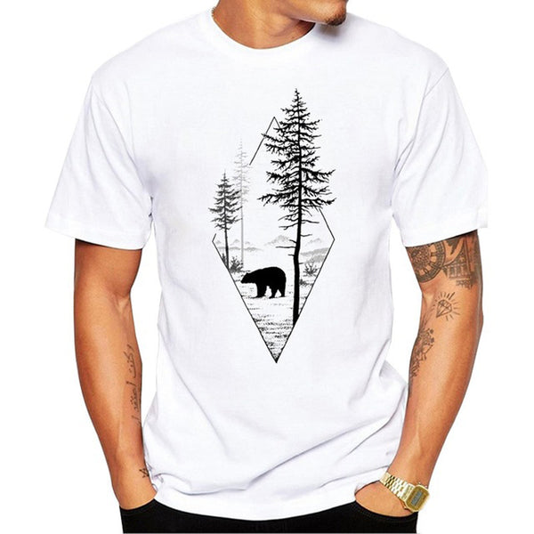 Forest Bear Men T-Shirt Short Sleeve