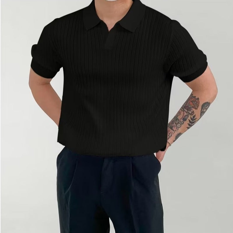 Men's Solid Color Half Sleeve Polo Shirt