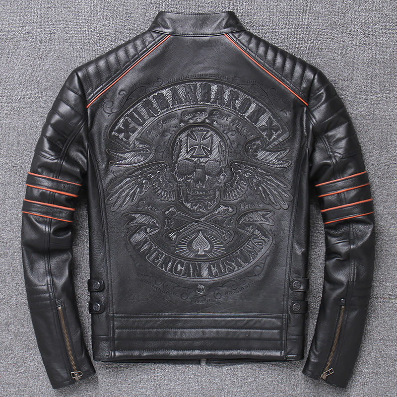 Harley Genuine Leather Men's Motorcycle Riding Slim Fit jacket