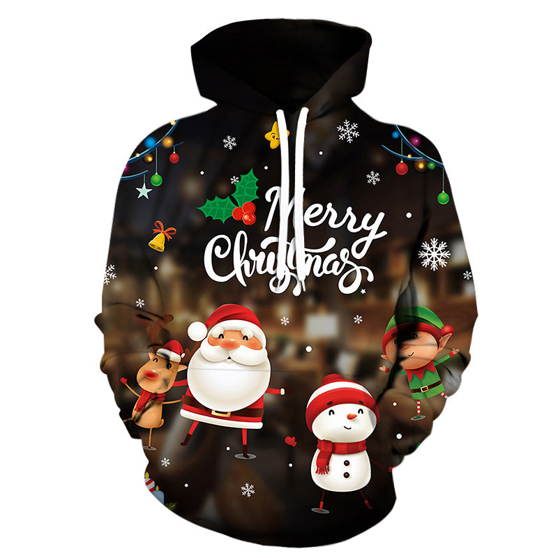 Santa claus Christmas Printed Hoodie