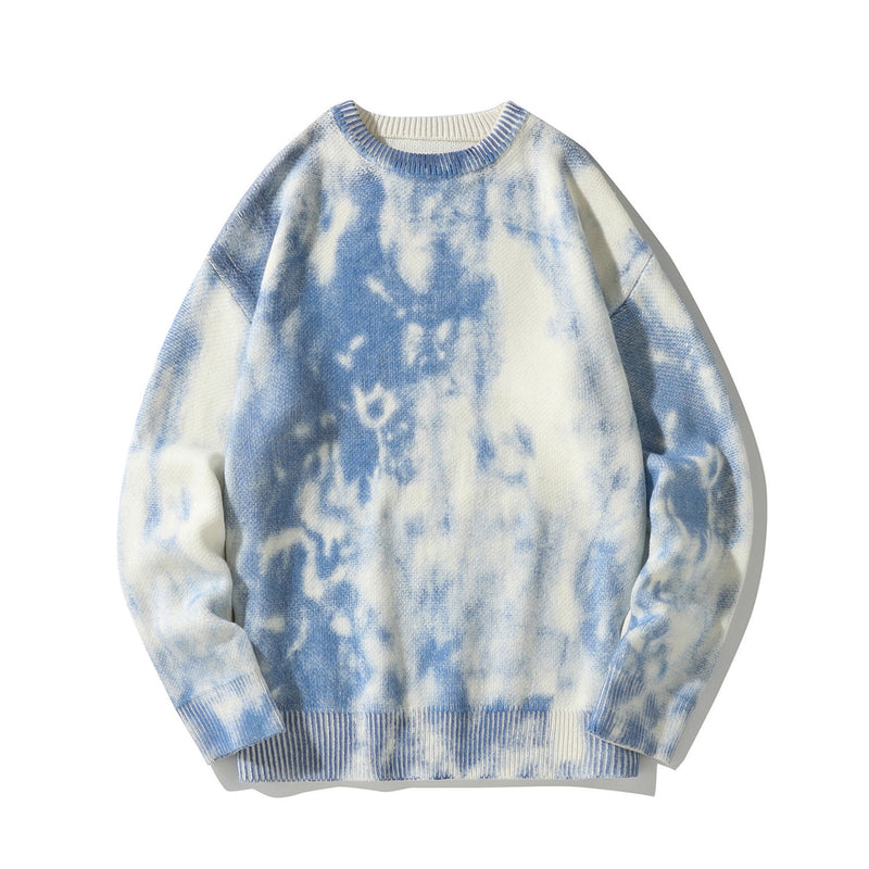 Tie-dyed Gradient Printing Sweater