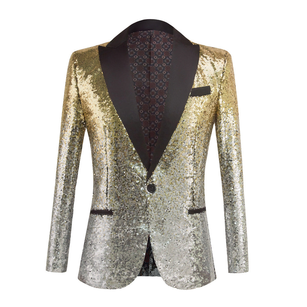 Men's Gradual Change Sequin Host suit