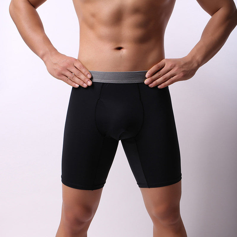 Men's Briefs With Long Flat Corner Ice Silk