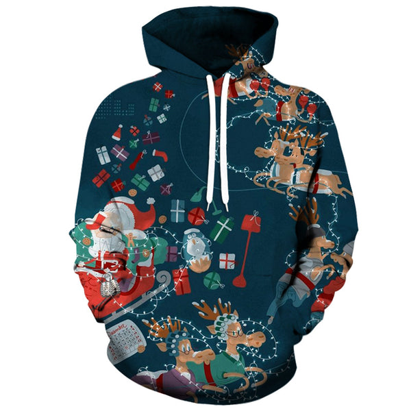 Merry Christmas Printing Pullover hoodie