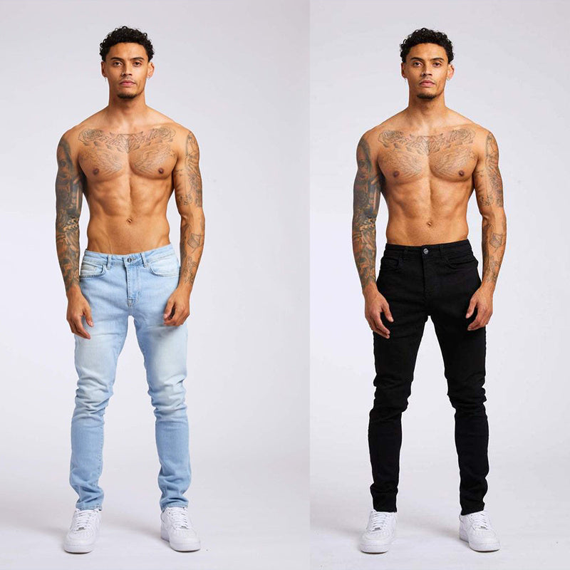 Men's Casual Slim Fit High Waist Jeans