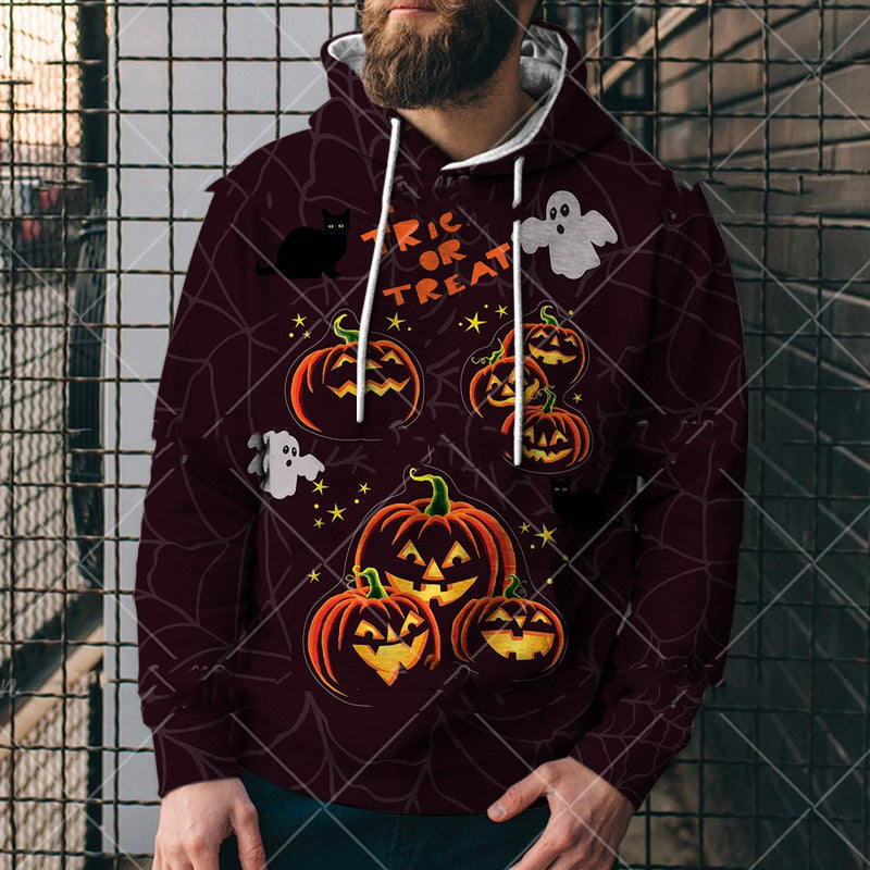 Halloween Pumpkin Head Series Printed Sweater