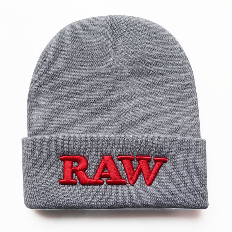 RAW Embroidery Knitted Hat