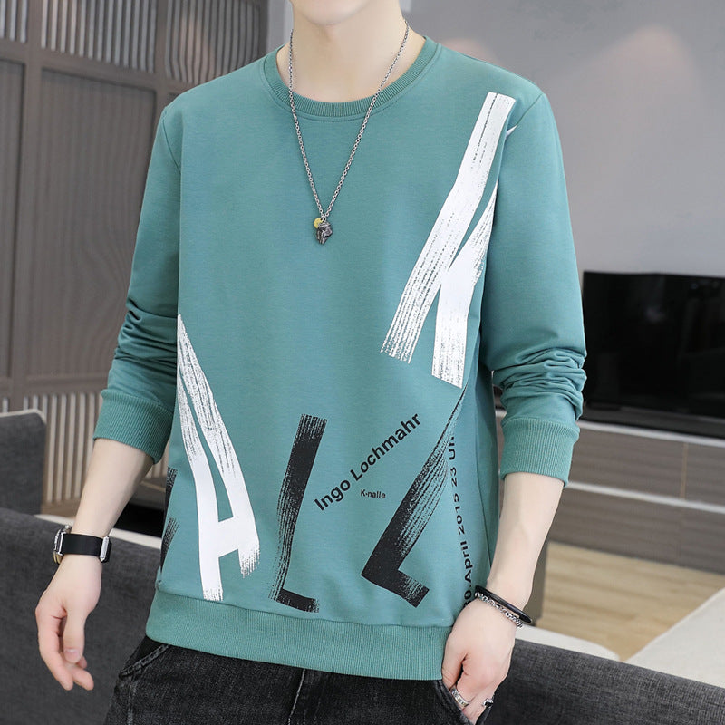 Men's Spring Round Neck Loose Handsome sweater