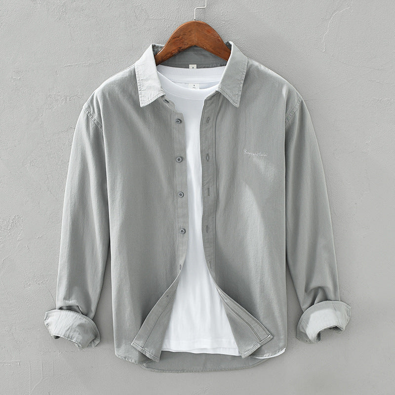 Casual Long-Sleeved Lapel Shirt