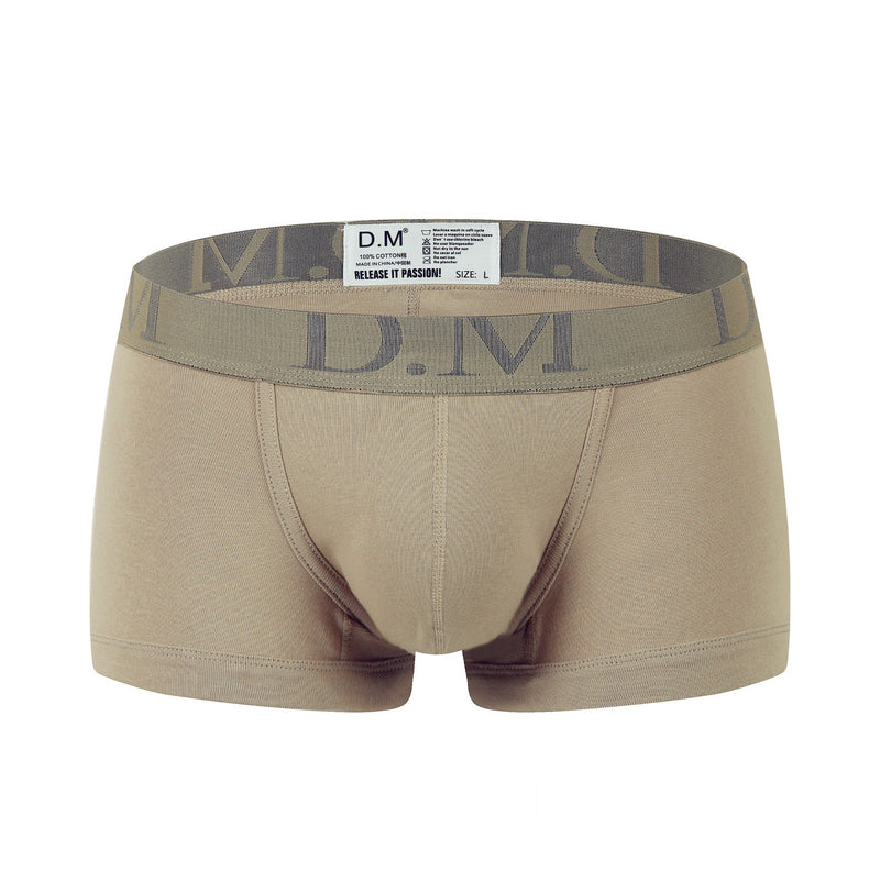 Low Waist Solid Color Boxers For men