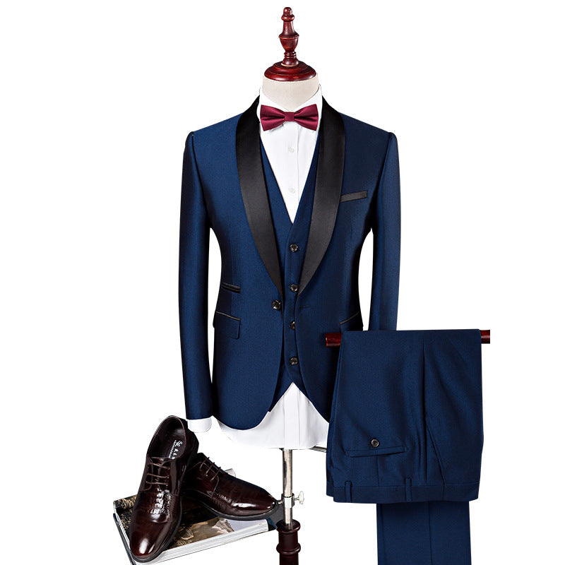 Conjunto de traje de 3 piezas para hombre, traje de esmoquin para novio de boda para hombre