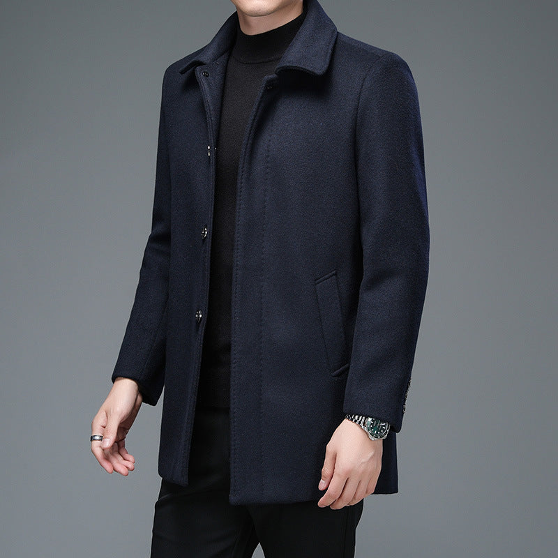 Mid-length Long Sleeve Lapel Korean Style trench coat