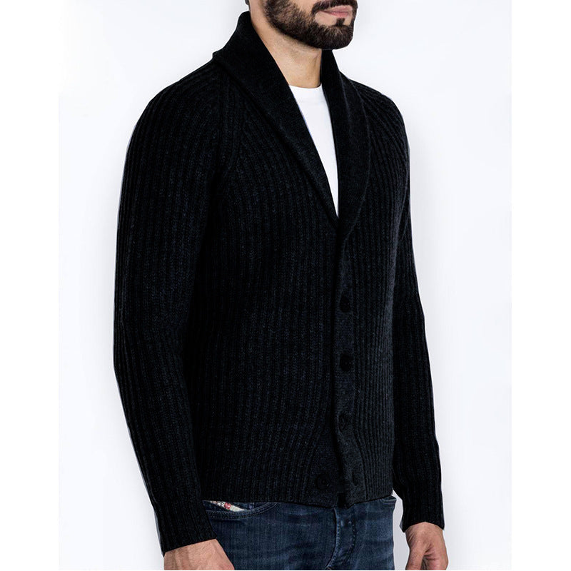 Cardigan a maniche lunghe da uomo in maglia