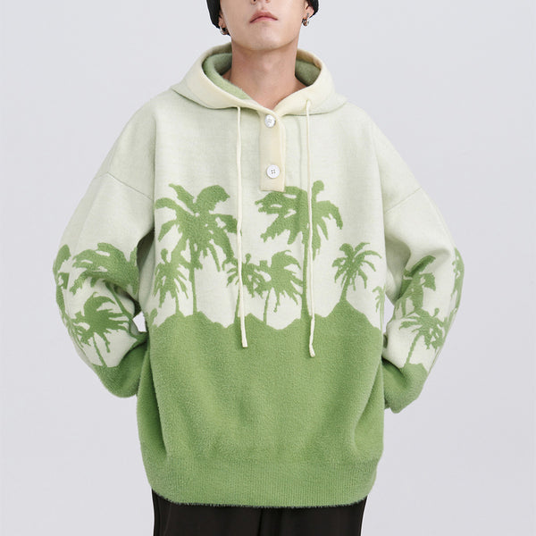 Coconut Tree Hooded Sweater