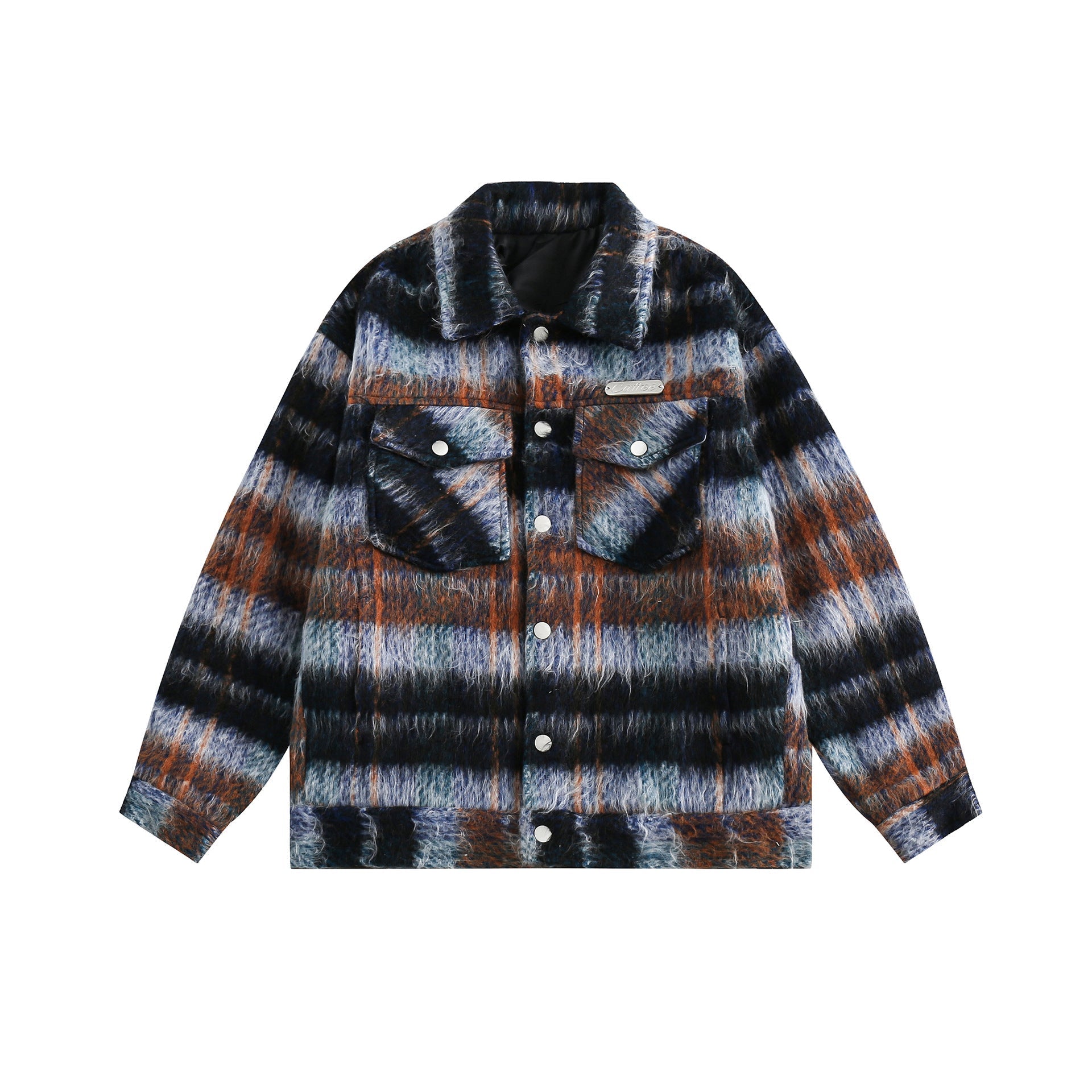 Retro Multi-pocket Woolen Jacket for men