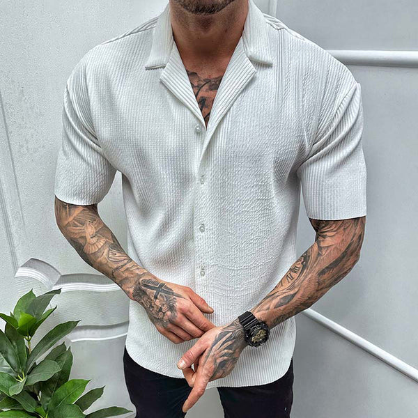 Men's Cozy Short Sleeve Loose Casual Shirt