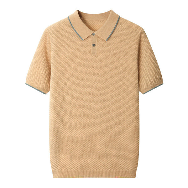 Men's Cashmere Lapel Pullover Shirt