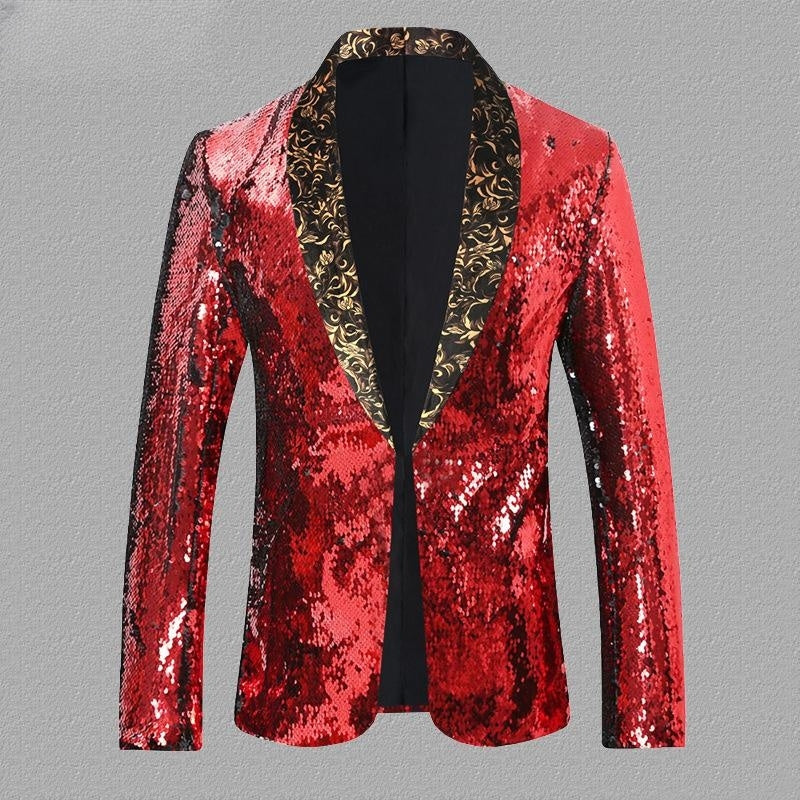 Sequined Turning Piece Performance Singer Host Stage Performance Suit