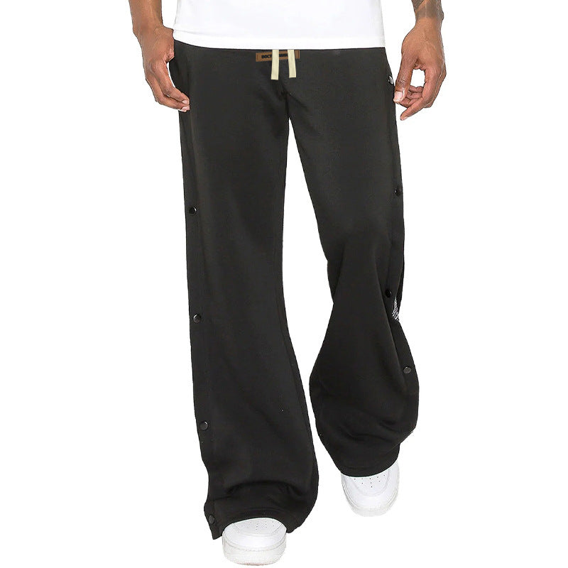 High Street Multi-line Hip Hop Breasted Sports Casual Pants Men's