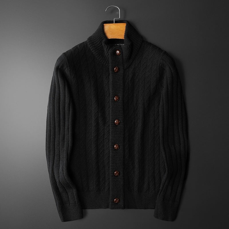 Knitted Sweater Button up Men's Cardigan Coat