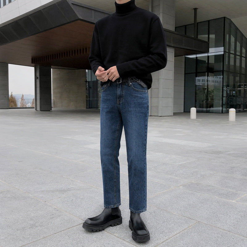 Men's Thickened Autumn And Winter Slim Turtleneck Sweater