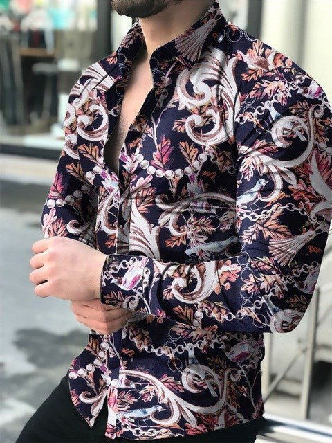 Men's printed floral shirt