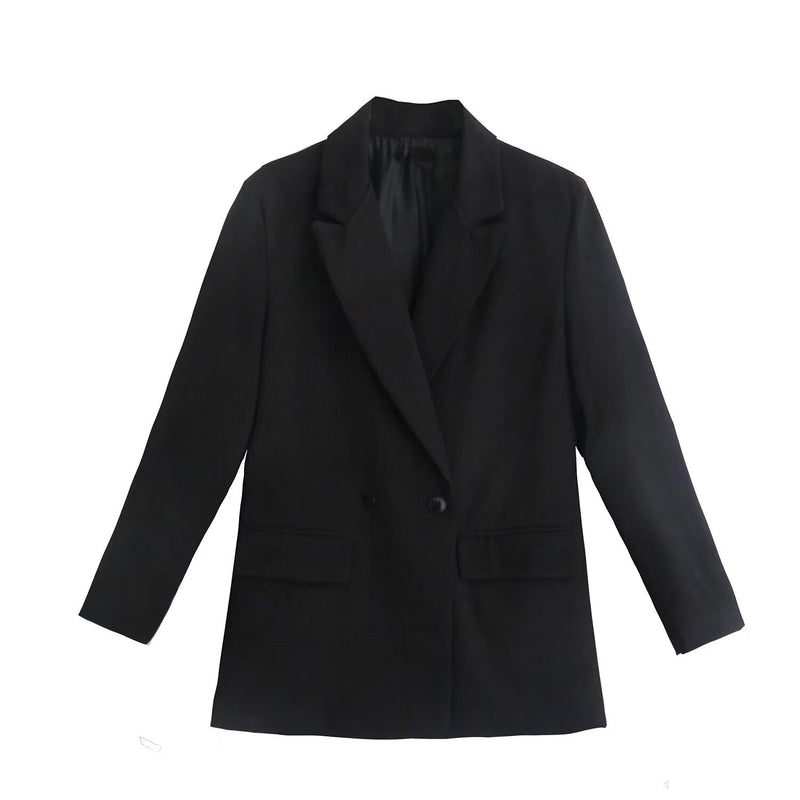 Women's Solid Color Casual Loose Suit Jacket