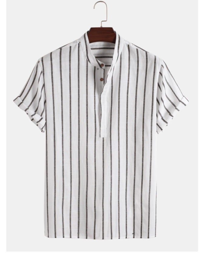 Striped Linen Men's Shirt