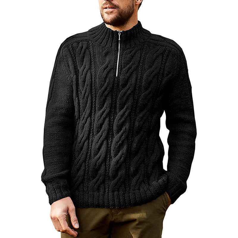 Men's Half High Neck Long Sleeve Sweater