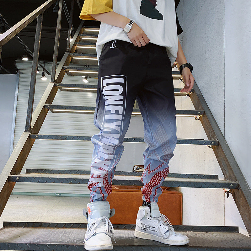 Gradient Color Trousers Men