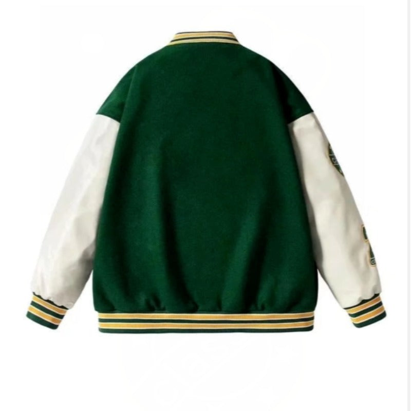 Street Letter Embroidered Baseball Jacket Men